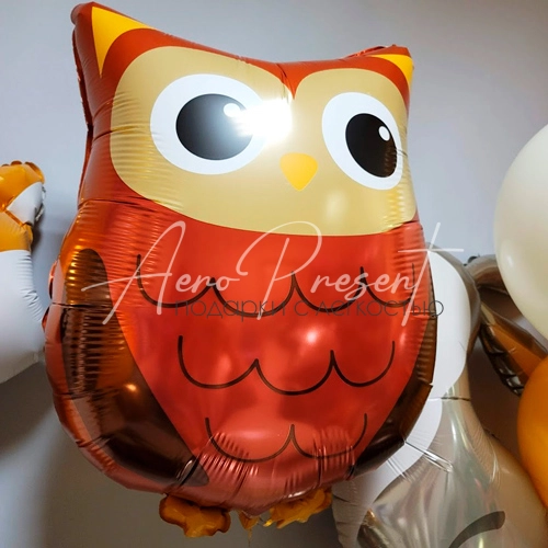 Сова, фольгированный шар