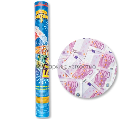 Хлопушка Бумфети 40см ДенежныйДождь Евро