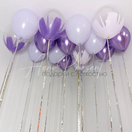 15 воздушных шаров "Лавандовые поля"