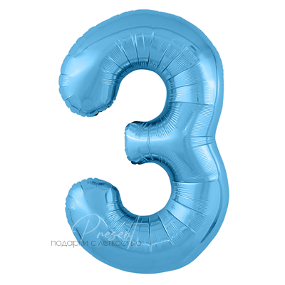 Фольгированная цифра "Морозная свежесть", 3