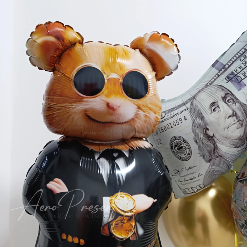 Набор воздушных шаров "Денежный хомяк"