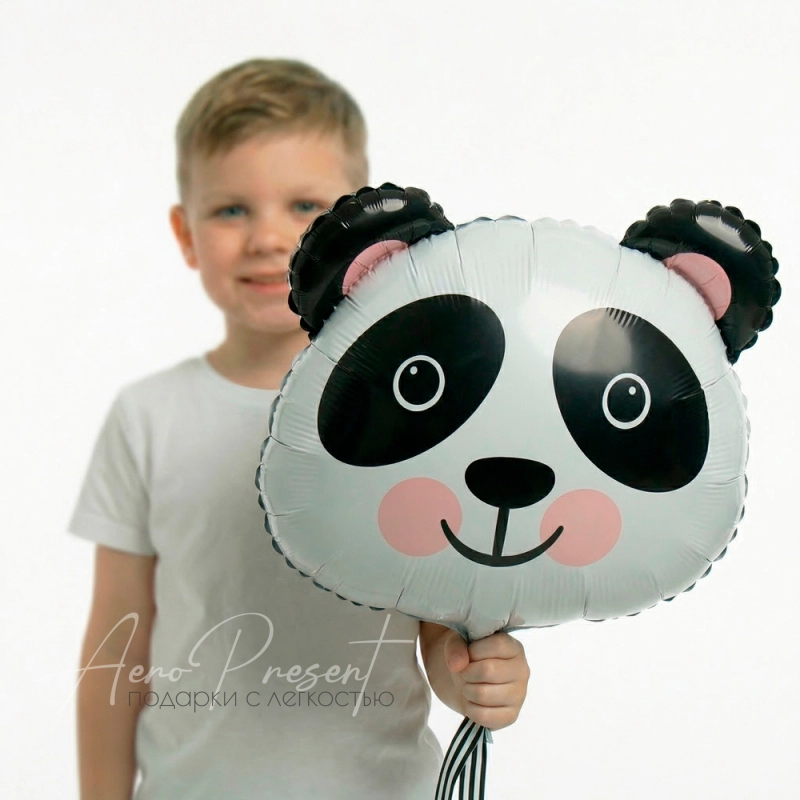 Голова панды, фольгированный шар