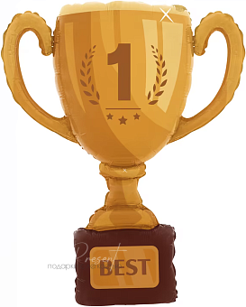 Фольгированный шар  Фигура, Кубок Чемпиона, Золотой