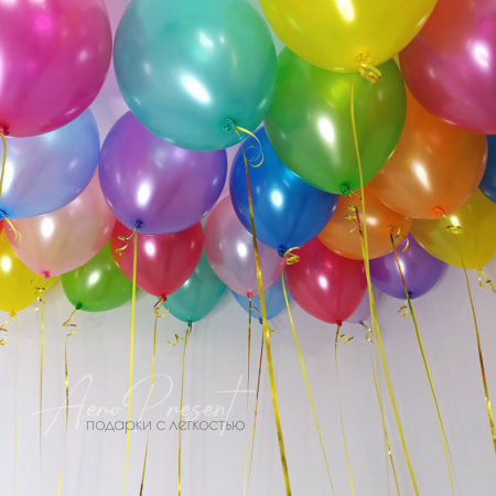 Воздушные шары, металлик