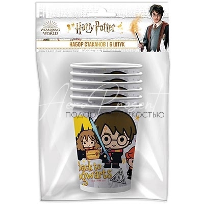 Набор стаканов Гарри Поттер Чиби 250мл6шт