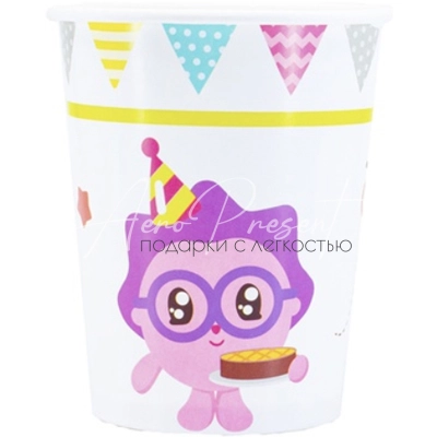 Стакан бум Малышарики Флажки 250мл 6шт