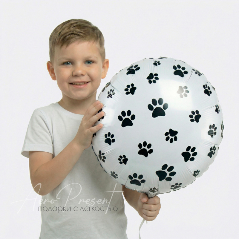 Фольгированный шар Лапки котиков