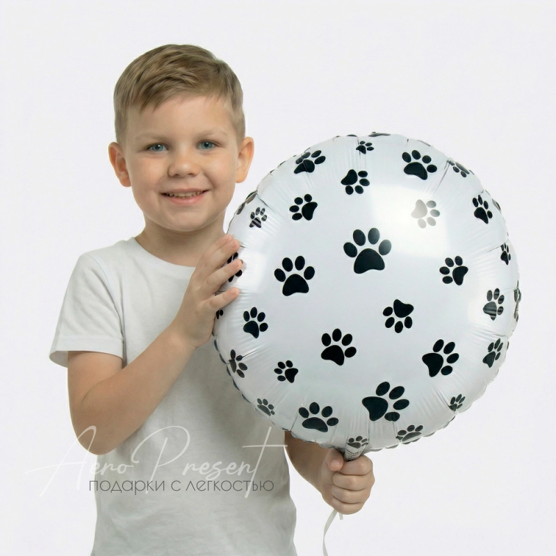 Фольгированный шар Лапки котиков