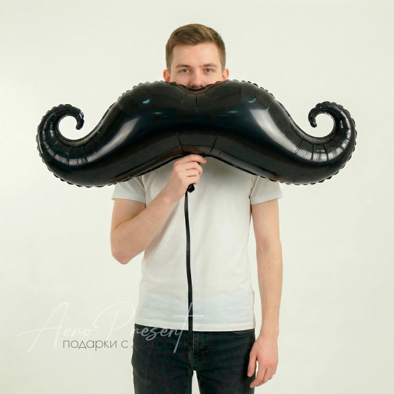 Усы, фольгированный шар