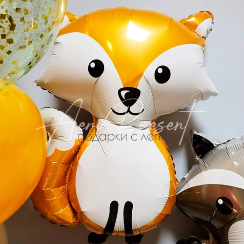 Лисичка, фольгированный шар