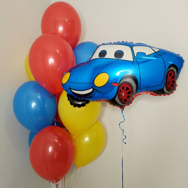 Набор шаров с гоночной машиной