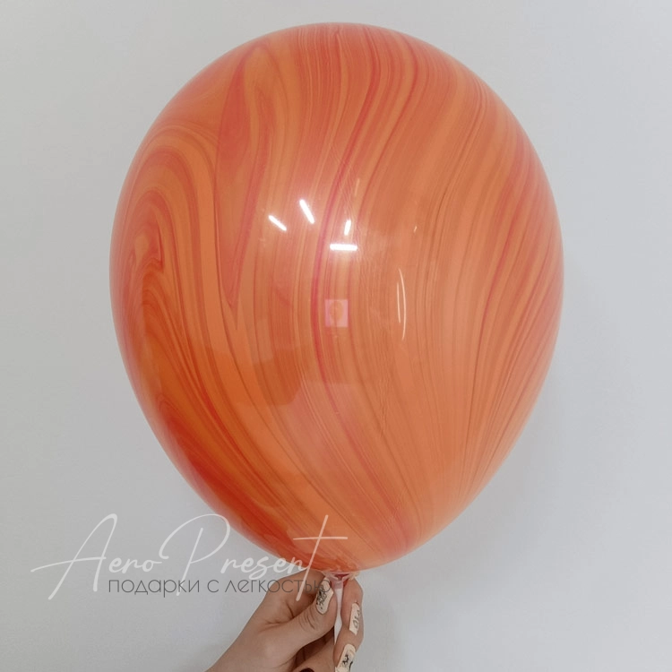 Воздушный шар Агат красно-оранжевый 