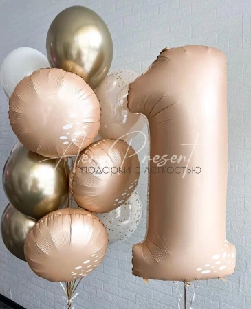 Набор на годик "Кремовый сатин"