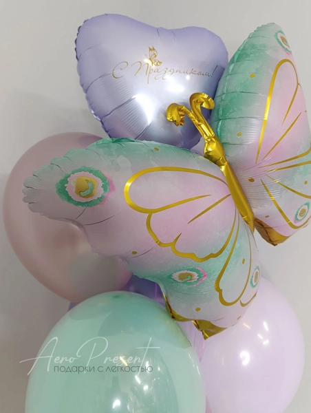 Фонтан из шаров "Весеннее настроение"