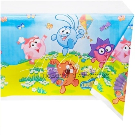 Скатерть п/э Смешарики 1,4 х 2,6 м