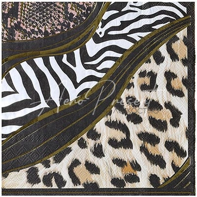 Салфетка Сафари Принт 33см 6шт