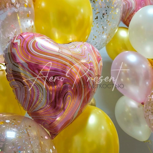 Поздравление в розово золотом