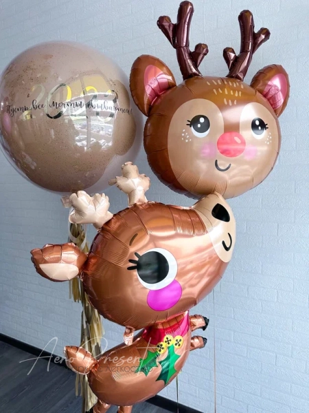 Композиция "Поздравление от оленей"