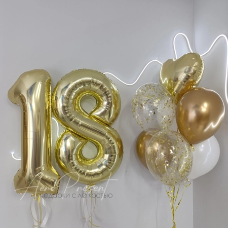 Набор воздушных шаров "Золотой блик"