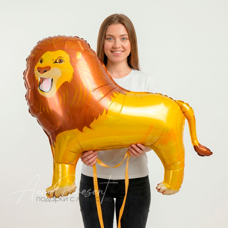 Лев, фольгированный шар