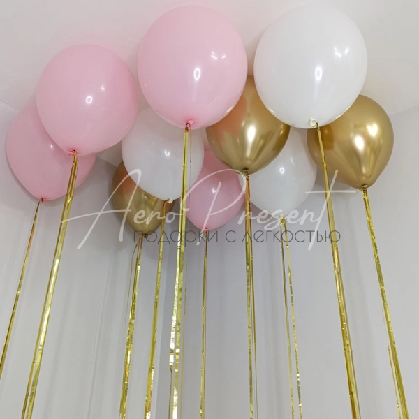 Микс шаров "Розово-Золотой"