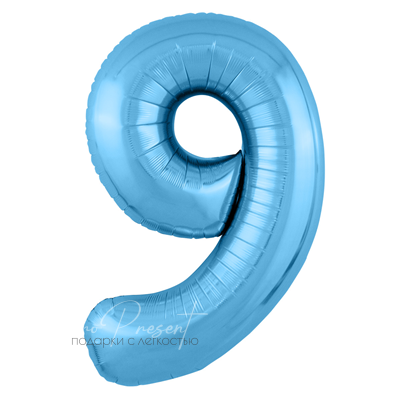 Фольгированная цифра "Морозная свежесть", 9