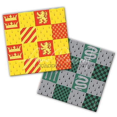 Салфетки Гарри Поттер паттерн 33см 20шт