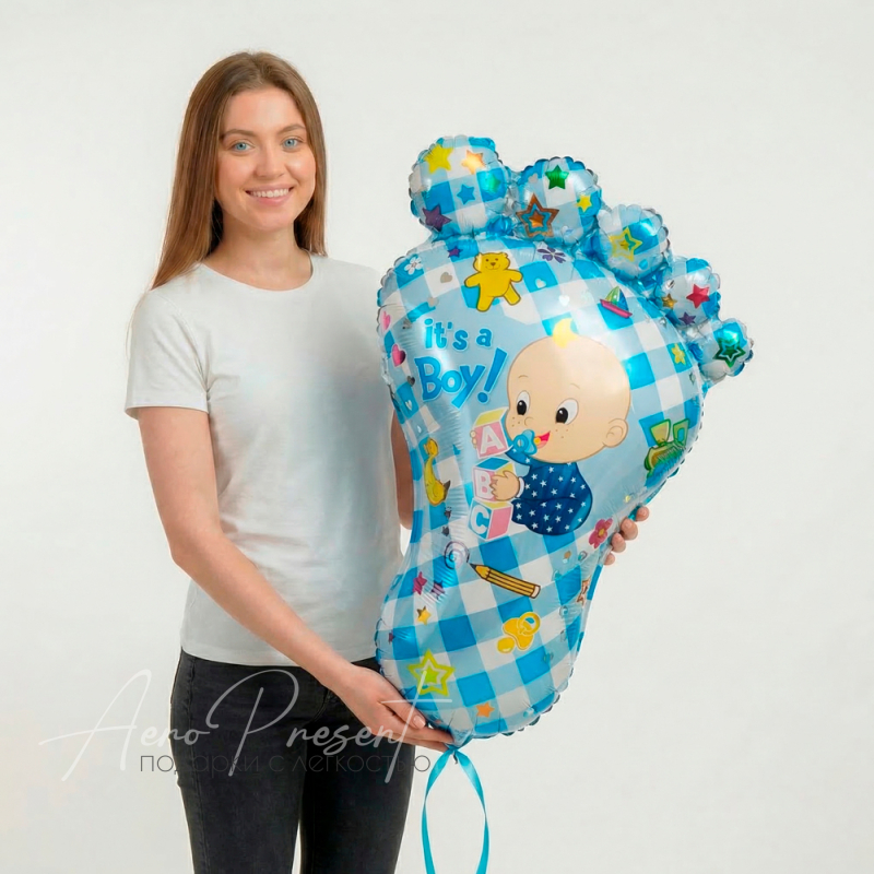 Пяточка It's a boy, фольгированный шар