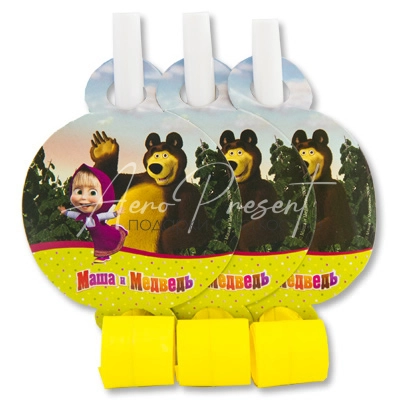 Язык-гудок с карт Маша и Медведь 6шт