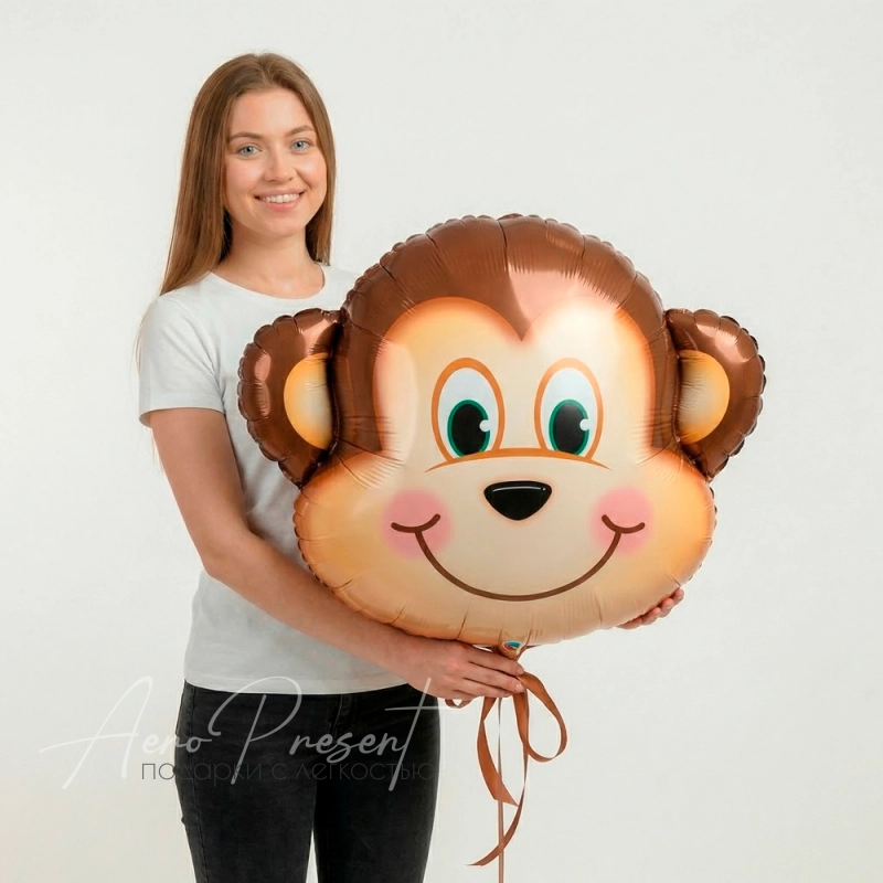 Обезьянка, фольгированный шар