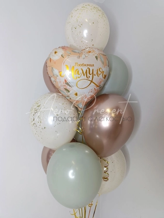 Композиция из шаров "Любимой мамочке"