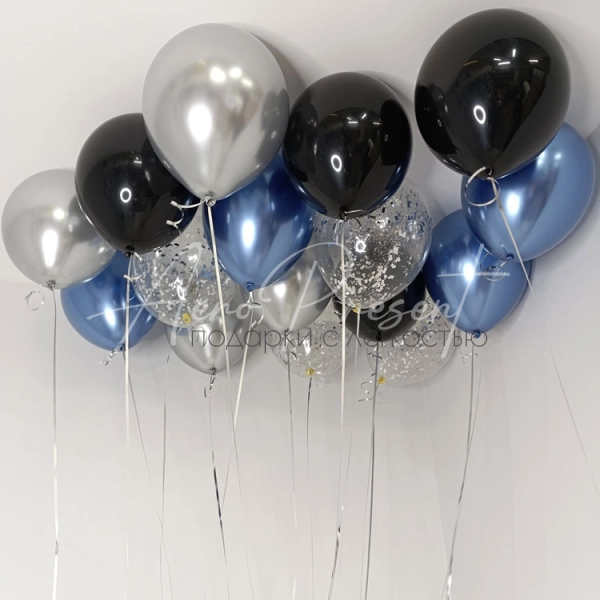 Микс шаров "Синий блеск"