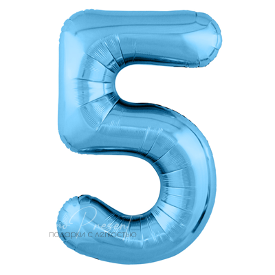 Фольгированная цифра "Морозная свежесть", 5