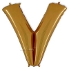 Золотая фольгированная буква "Л" или "V"