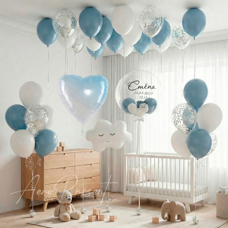 Набор воздушных шаров на выписку "Хрустальный небосвод"