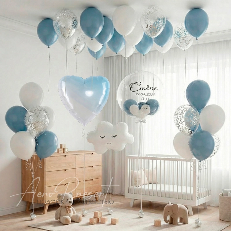 Набор воздушных шаров на выписку "Хрустальный небосвод"