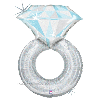 Фольгированный шар Фигура, Кольцо с бриллиантом