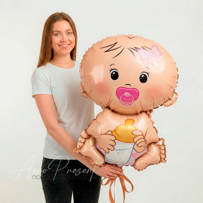 Малышка - девочка, фольгированный шар
