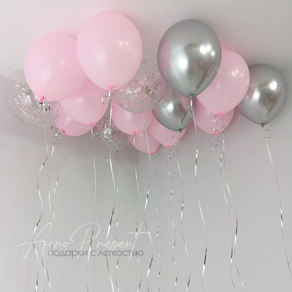 Набор шаров "Розовое сияние"