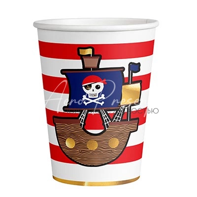 Стакан Карта Пирата 250мл 8шт
