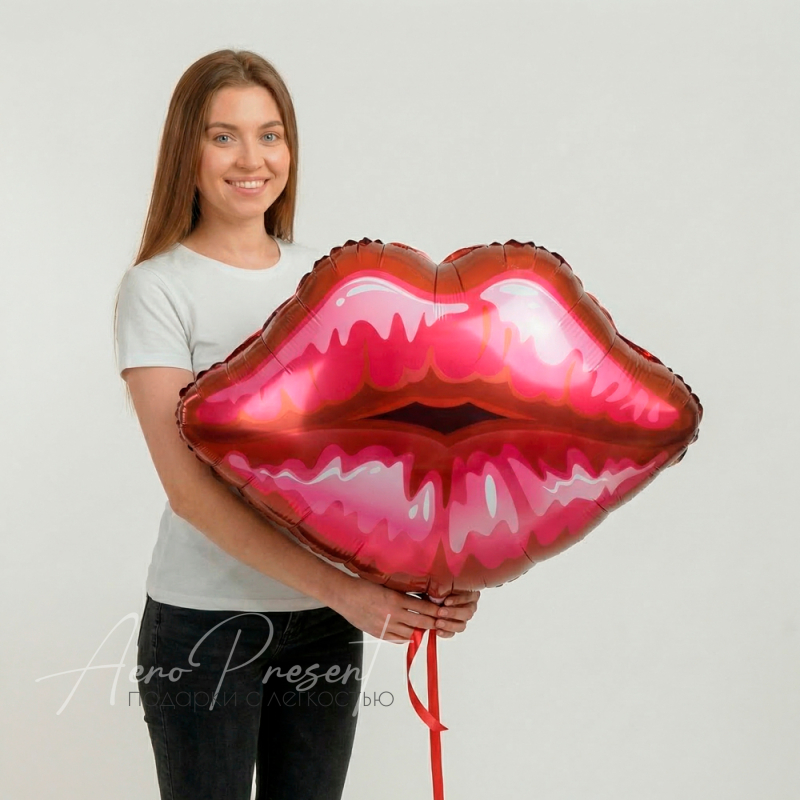 Фольгированный шар "Губы"