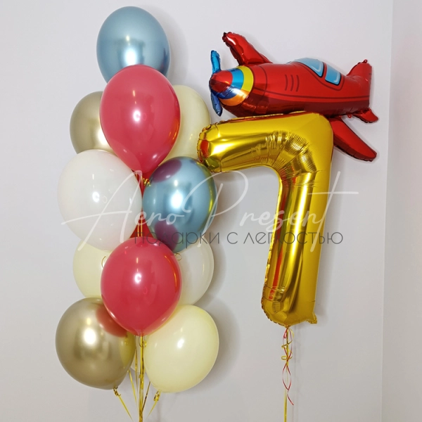 Набор шаров "Красный самолет"