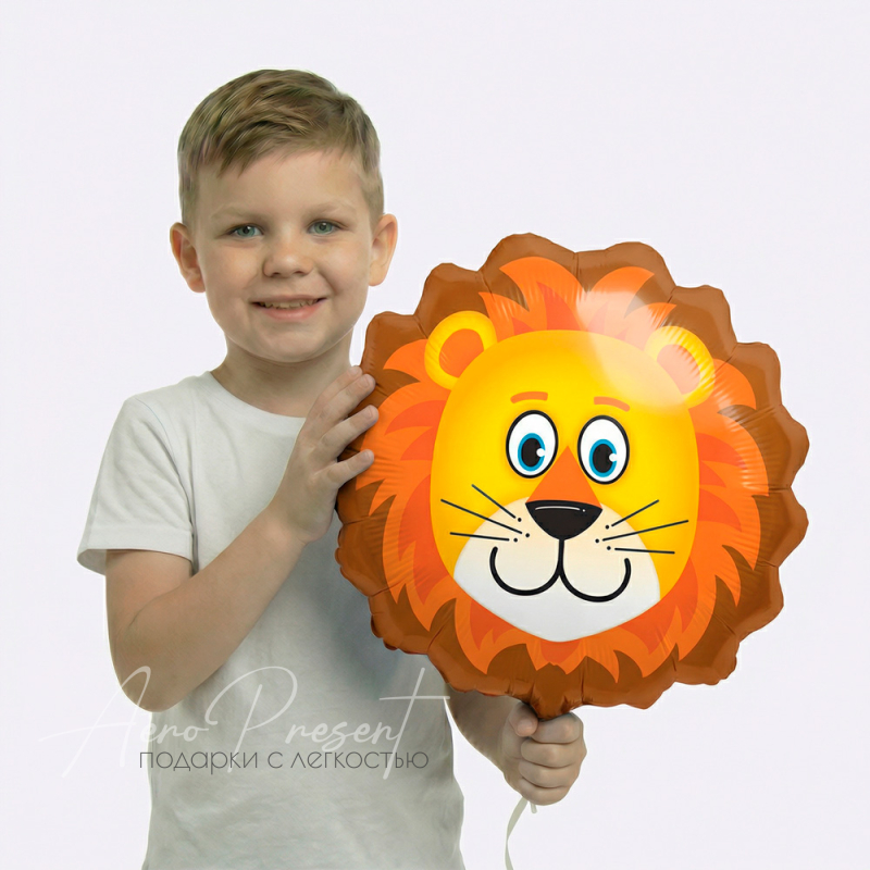 Фольгированный шар Фигура, Голова милого льва