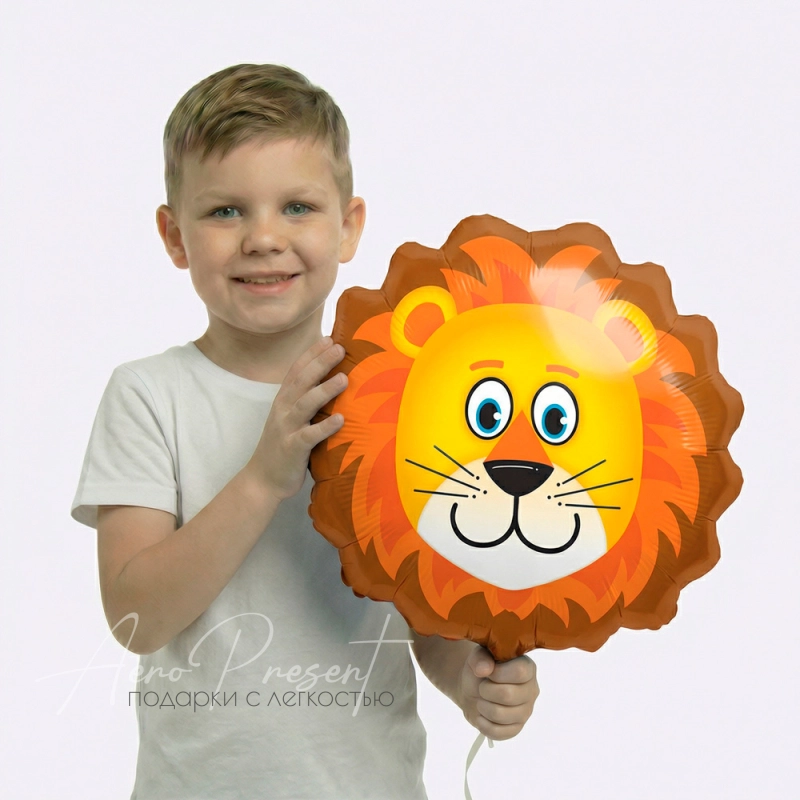 Фольгированный шар Фигура, Голова милого льва