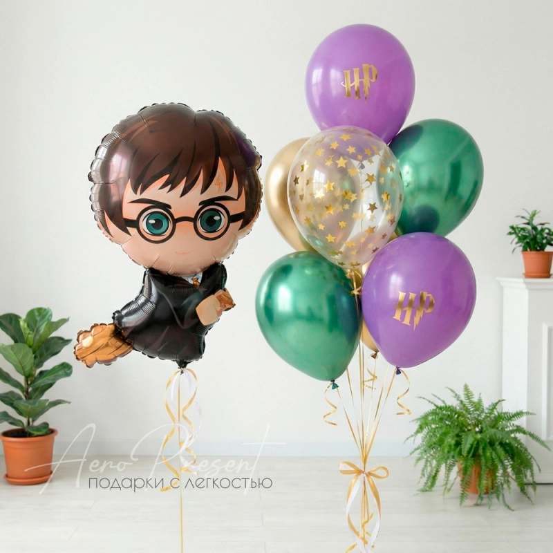Набор шаров с гелием "Полет в волшебный мир"