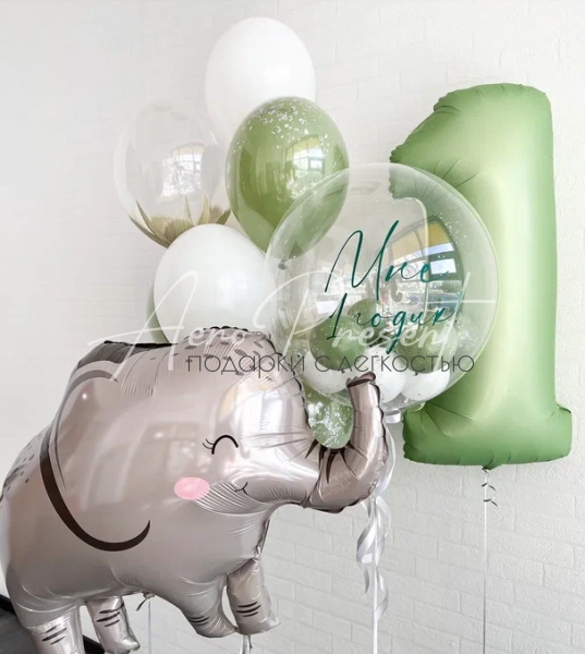 Комплект шаров со слоником