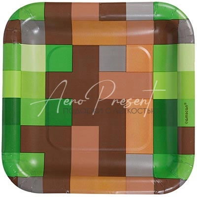 Тарелка TNT Party! 17см квад 8шт