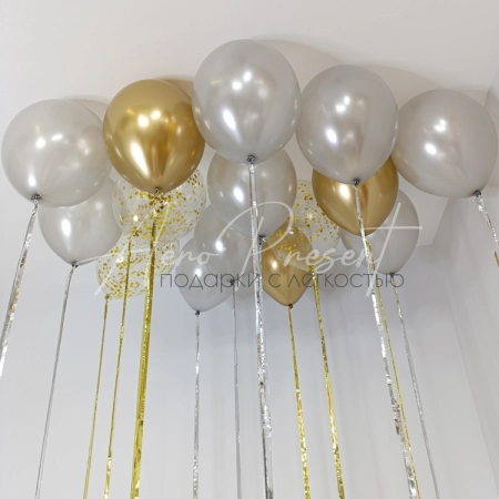 Серебристо-золотой микс