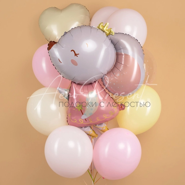 Набор шаров с принцессой - мышкой