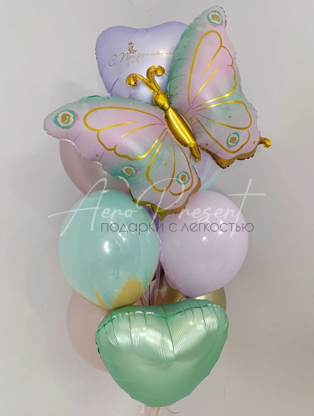 Фонтан из шаров "Весеннее настроение"